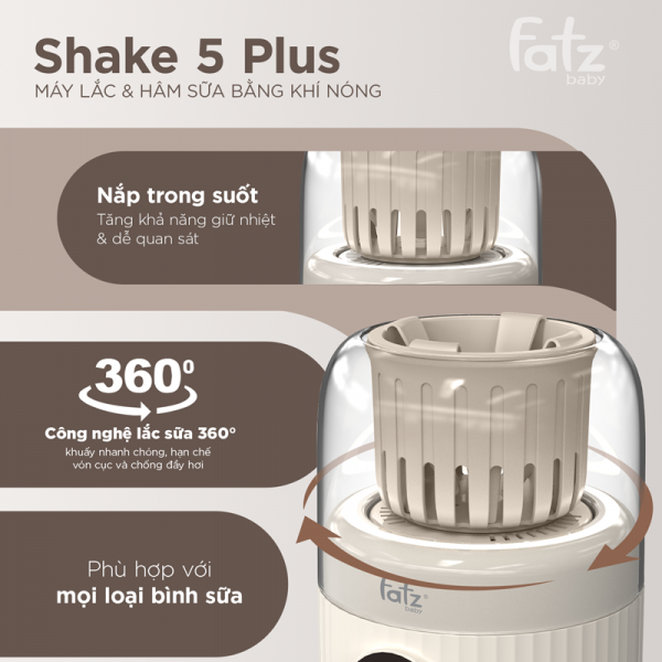 Máy lắc sữa và hâm sữa bằng khí nóng Shake 5 Plus - Hình ảnh 15