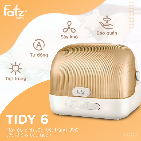 Máy úp bình sữa, tiệt trùng UVC, sấy khô và bảo quản Tidy 6 - Hình ảnh 13