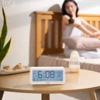 Nhiệt ẩm kế điện tử đa năng trong nhà kiêm đồng hồ báo thức cho bé Senmax 1 - Hình ảnh 5