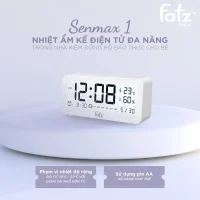 Nhiệt ẩm kế điện tử đa năng trong nhà kiêm đồng hồ báo thức cho bé Senmax 1 - Hình ảnh 7